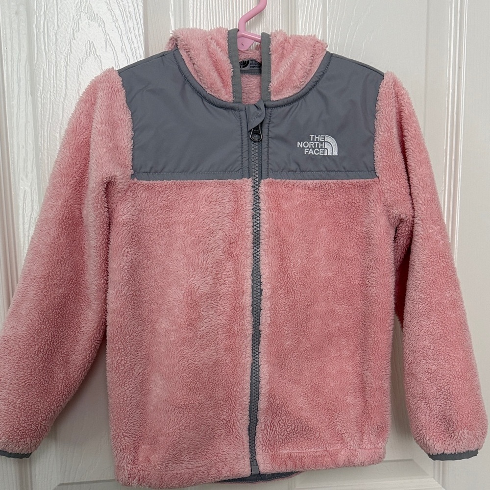 The North Face Pink and Gray Fleece Jacket